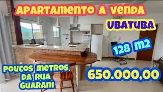UBATUBA AMPLO APARTAMENTO A VENDA, POUCOS METROS DA RUA GUARANI 650.000,00 