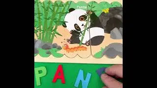 Panda Spell-Along! Wooden Letters + Puzzle Peek!
