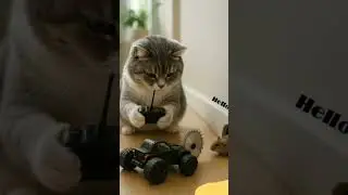 The cat made a toy killer car to kill the poor mouse#cats#cat#mouth #Car#remotecontrol #home
