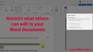 How to restrict others' edits to specific text in your Word documents