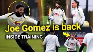 INSIDE TRAINING | Joe Gomez return to training with group ahead of Everton clash.