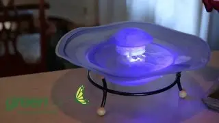 GreenAir Serene Living Blue Glass Tabletop Essential Oil Diffuser