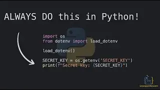 ALWAYS do this in Python!