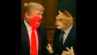#CatVsTrump#TrumpVsCat#PoliticalPaws#MeowPower#ClawingForJustice#TheCatStrikesBack#OrangeVsOrange