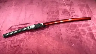 This is a custom-made Japanese sword (katana) for a customer, and I think it's very beautiful.