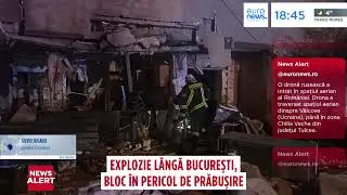Explozie &icirc;ntr-un bloc din Buftea. Imobilul prezintă risc de prăbușite