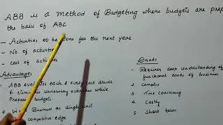ACTIVITY BASED BUDGETING