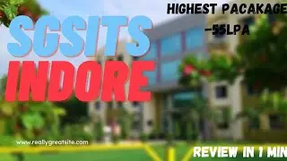 SGSITS INDORE review in one minute #shorts #sgsits