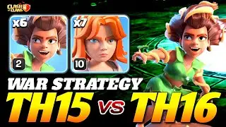 BEST TH15 vs TH16 EASIEST ATTACK Strategy🔥 Best TH15 Root Rider + RC Charge Strategy(TH15 Strategy) 
