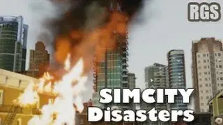 SimCity Gameplay - Meteor Shower, Skyskrapers and the Aftermath of Fire and Death [HD]