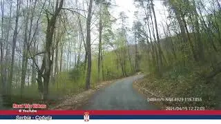 climbing from the city Loznica to the mountain Guchevo (Gučevo) over Trbušnica with a car