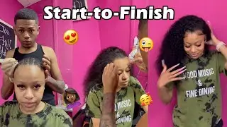 😍Realistic HD Lace Wig Review, Start-to-Finish Installation! 24Inch Curly 13*4 | Elfin Hair