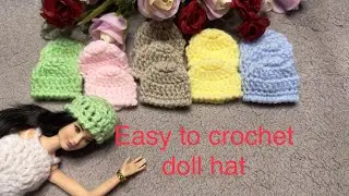 Easy to crochet doll hat