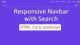 Responsive Navbar with Search using HTML, CSS & JavaScript.