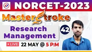 Research Management | NORCET-2023  || Most Important Questions  |  RJ CAREER POINT
