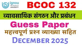 Ignou BCOC 132 Guess Paper Important Questions and Answers December 2025