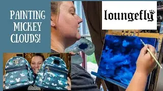Disney Loungefly Grail Alert! | Mickey Clouds Oil Painting Tutorial