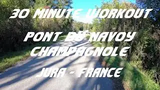 30 Minute Cycle Workout PLM Cycle way (voie vert) between Pont du Navoy and Champagnole Jura France.