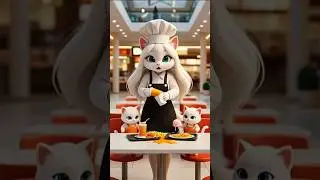 Cute Kitten 🐱 Shopping Mall Fun with Baby Cat 😻 | 3D Tiny Fun #cat #cute #cutecat #catshorts  #funny