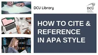 How to cite and reference in APA style