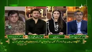 Chairman NDMA Lieutenant General Muhammad Afzal in live show at Aaj Tv