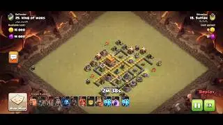 TH5 3 Star attack strategy in war | Balloon, Wizards, Giants, Hogg Riders with Lightning spell