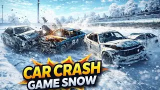 Realistic Car Racing Crash Game 🚗 | Snow Car Accidents Gameplay | Extreme Damage Physics