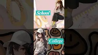 School V/S College 💗 #choose#shortmusic#song#shorts