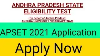 APSET 2021|| ANDHRA PRADESH STATE ELIGIBILITY TEST 2021