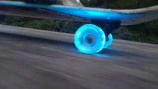 My Santa Cruz longboard with L.E.D. wheels.