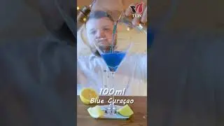 Blue Lagoon Cocktail | TUIN Log Cabin Bar #shorts