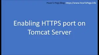 Enabling HTTPS On Tomcat Server