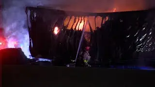 Motorcycle crash on I-10 causes big rig to catch fire, San Antonio police say