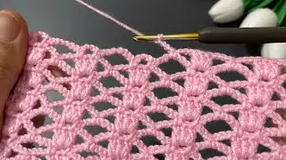So Easy & Beautiful Crochet Blanket | 😍 Lacy Stitch for BeginnersPattern #crochet #crochetstitch 