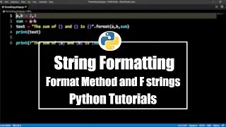 String Formatting | Format method and f-strings | Python Tutorials - 5