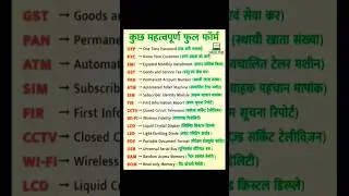 full form of OTP , ATM , KYC , PAN , CCTV , SIM , #knowledge #shorts