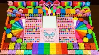 Butterfly EYE SHADOW PALETTE and CLay Piping Bag! Relaxing with Mon Slime! ASMR #936
