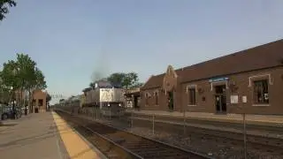Amtrak Illinois Zephyr 383 With Dash-8 #517 Leading , LaGrange, IL. 5-24-11.