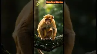 deer rescue by monkey #shorts #cute #trending #funny
