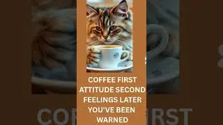 welcome to this corner of the internet where cats drink coffee, stay sip and smile#shorts#coffee cat