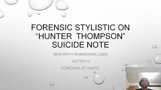 forensic stylistic analysis on 