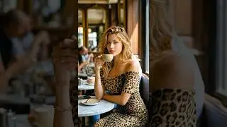 Leopard Midi Dress + Messy Waves = Parisian Wild Side 🐆 #outfitinspo #ootd