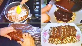 No Bake Biscuit Swiss Roll Recipe | Easy Chocolate Dessert Without Oven | Kitchen Routine Vlog
