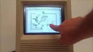 Macintosh SE/30 with MicroTouch touchscreen