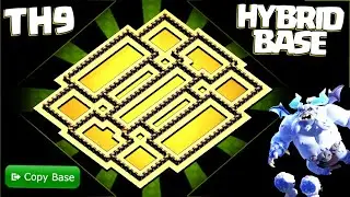 NEW BASE ! TH9 HYBRID BASE 2025 Anti Farming Attack-Town Hall 9 Base COPYLINK - Clash of Clans #1347