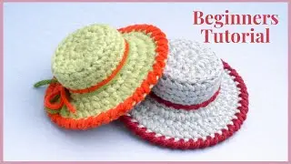 Easy Crochet Mini Hat Tutorial 🧶 | Keychain or Doll Hat for Beginners🎀