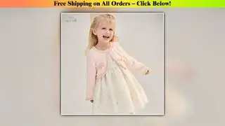 Dave Bella Girls Dresses Autumn Spring Children One-Piece Skirt Long Sleeve Sweet Outerwear