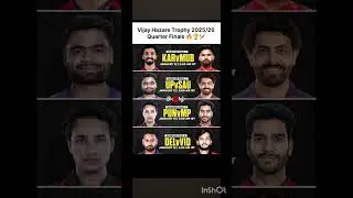 vijay hazare trophy 2025/26.   quarter final 🔥🏆🏏#domestic #vijayhazaretrophy #smat #vht #mp #kar #up
