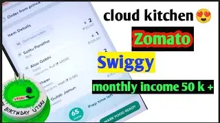 Cloud  kitchen (Zomato nd Swiggy) . monthly income 50 hajar . Resturent style matar paneer. 