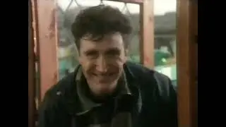 One of the McGann brothers advertising Exchange & Mart (1991)